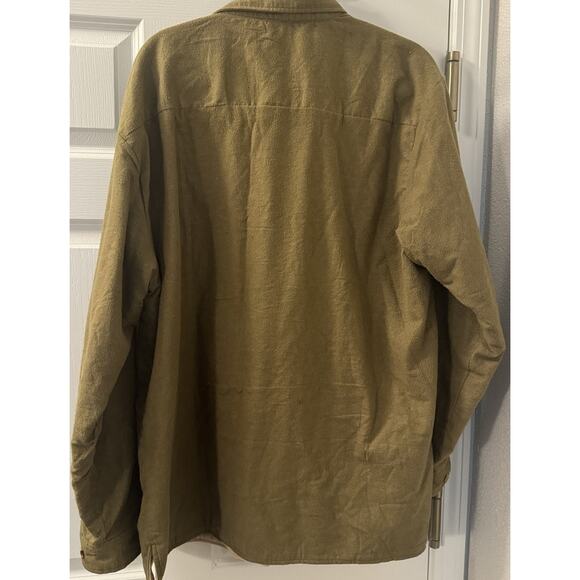 Vintage Habands Ice House Chamois Shirt Jacket Tan Shacket Sz L chore barn work - Picture 5 of 6